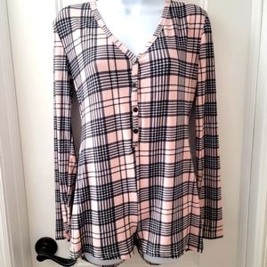 Fashion Nova Plaid PJ Romper Onesie